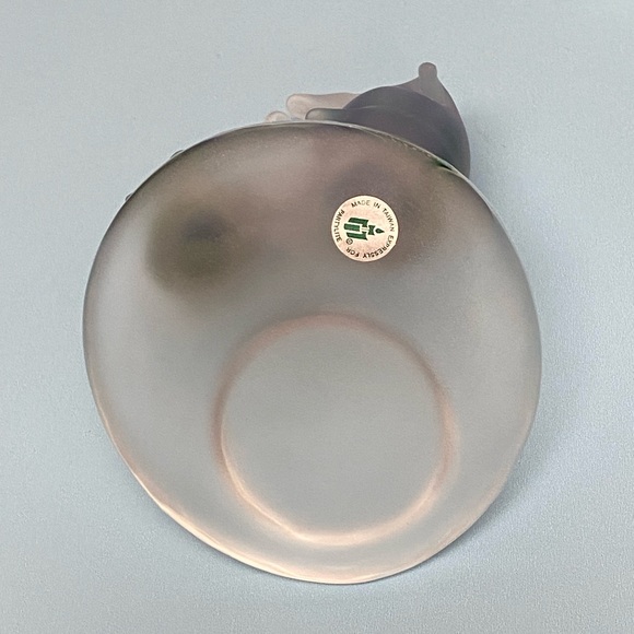 Partylite purple and green frosted Glass Candle Holder Penguins Shaped - Picture 6 of 13